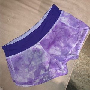 lululemon tie dye speed up shorts